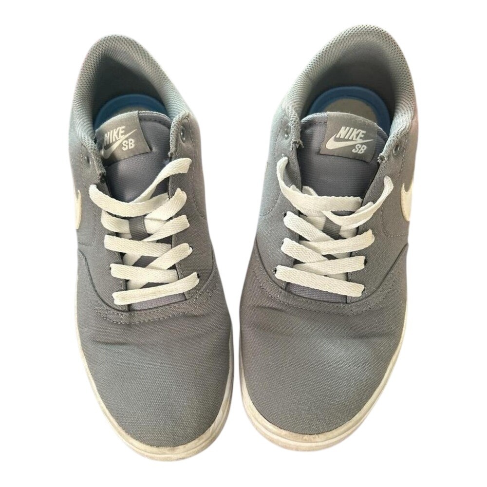 Nike SB Solar Soft Gray Canvas‎ Skateboard Lace Up Sneakers Men's SZ 8
